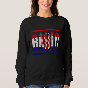 Kroatischer Nachname Babic mit der Flagge Kroatien Sweatshirt