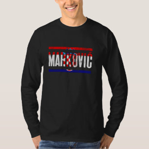 Kroatischer Nachname Markovic mit der Flagge Kroat T-Shirt