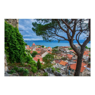 Kroatischer Ort Omis Poster