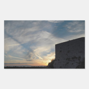 Kroatischer Sonnenuntergang Rechteckiger Aufkleber