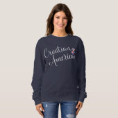 Kroatisches Amerikaner Entwinted Herz-Sweatshirt Sweatshirt (Vorne ganz)