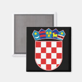 Kroatisches Emblem Magnet (Vorderseite/Rückseite)