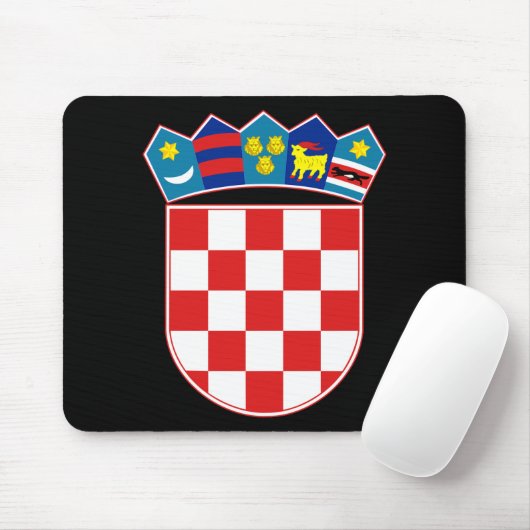 Kroatisches Emblem Mousepad (Mit Mouse)