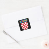 Kroatisches Emblem Quadratischer Aufkleber (Umschlag)