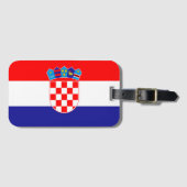 Kroatisches Flagge-Gepäckanhänger Gepäckanhänger (Vorderseite (Horizontal))