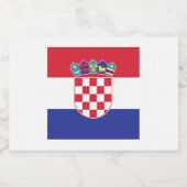Kroatisches Flaggenzeichen Alkoholflaschenetikett (Einzelnes Label)