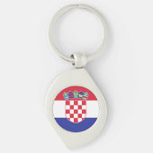 Kroatisches Flaggenzeichen Schlüsselanhänger (Vorderseite)