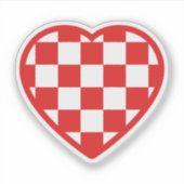 Kroatisches Herz Aufkleber (Vorderseite)