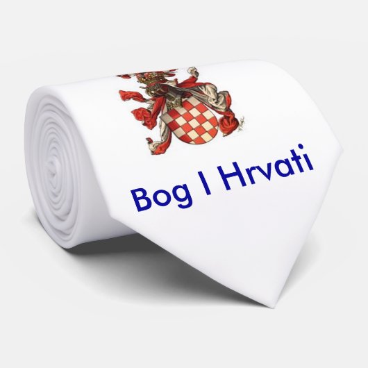 Kroatisches Krawatte witd altes Wappen (Gerollt)