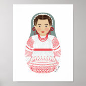 Kroatisches Matryoshka-Poster Poster (Vorne)