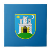 Kroatisches Symbol der Zagreber Stadtflagge Fliese (Vorderseite)