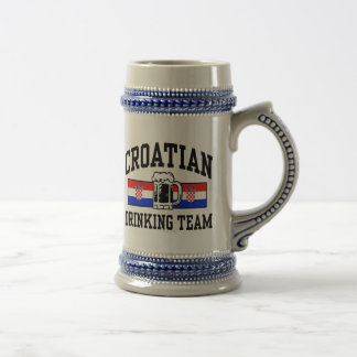 kroatisches Trinkteam Bierglas