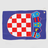 Kroatisches Wappen Golfhandtuch (Horizontal)