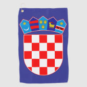 Kroatisches Wappen Golfhandtuch (Vorderseite)