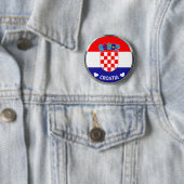 Kroatisches Wappen | Hrvatski grb mit Text Button (Beispiel)
