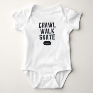 KROCHEN LERNEN Laufen EISHOCKEY Baby-Body-Anzug-Ge Baby Strampler