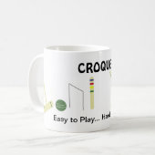 Krocket-Spiel mit Spruch Kaffeetasse (Vorderseite Links)