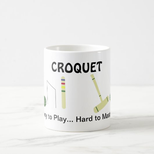 Krocket-Spiel mit Spruch Kaffeetasse (Mittel)