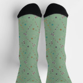 Krocket-Spiel Rasenspiele Jade Grün Gemustert Socken (Oben)