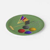 Krocket-Spiele Papierplatten Pappteller (Schrägansicht)