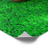 Krocketgeräte auf Kunstrasen Poster (Ecke)