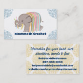 Krockethaken Garnelephant-Wollriemenkarte Visitenkarte (Vorne/Hinten)