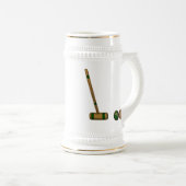 Krocketschläger und Bälle Bierglas (VorderseiteRechts)