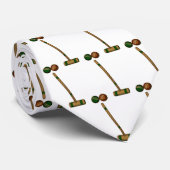 Krocketschläger und Bälle Krawatte (Gerollt)