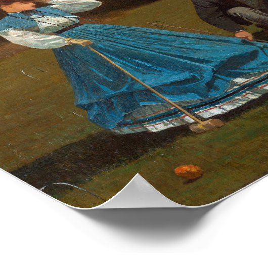 Krocketszene | Winslow Homer Poster (Ecke)