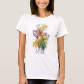 Krocuses Blumenmädchen T-Shirt (Vorderseite)