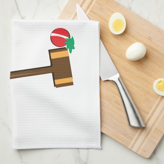 Krokett Geschirrtuch (Viertel Falte)