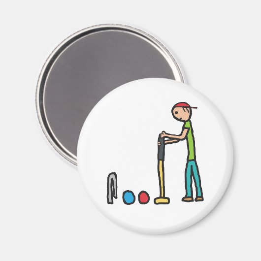 Krokett Magnet (Vorderseite/Rückseite)