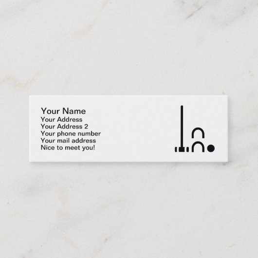 Krokett Mini Visitenkarte (Vorderseite)