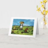 Krokett mit Freunden Karte (Gelbe Blume)