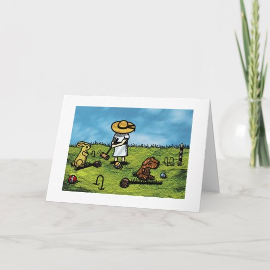 Krokett mit Freunden Karte (Vorderseite)