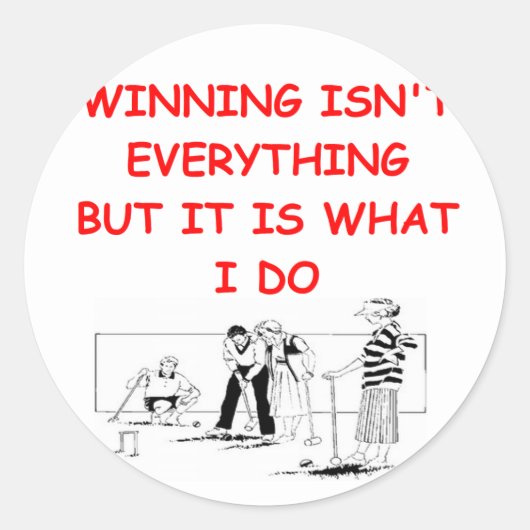 Krokett Runder Aufkleber (Vorderseite)