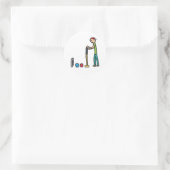 Krokett Runder Aufkleber (Tasche)