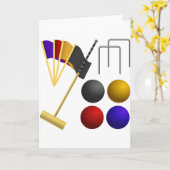 Krokett-Set-Gruß-Karten Karte (Gelbe Blume)