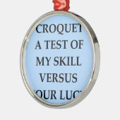 Krokett Silbernes Ornament (Links)