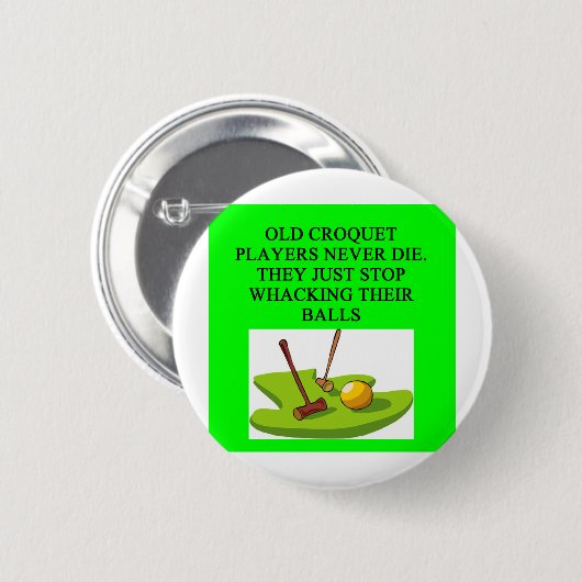 KROKETT-Spielerwitz Button (Vorne & Hinten)