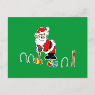 Kroketten aus Santa mit Ziergegenständen Postkarte