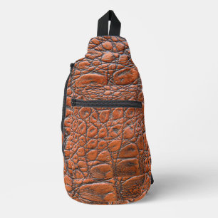 Kroko-Leder-Imitat Crossbody Bag