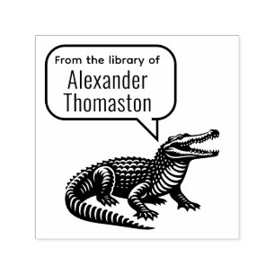 Kroko-Sprechblasen-Bibliothek des Buchnamens Permastempel