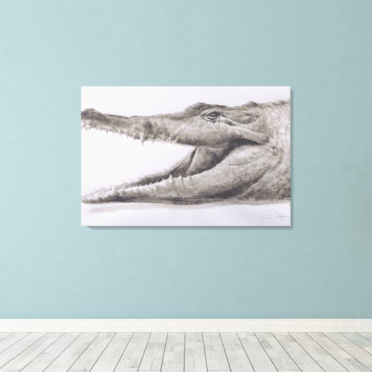 Krokodil 2005 leinwanddruck (Insitu (Holzboden))