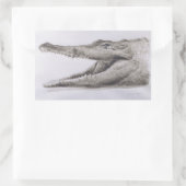 Krokodil 2005 rechteckiger aufkleber (Tasche)