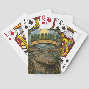 Krokodil afrikanische Feuchtgebiete POPCUT Spielkarten