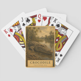 Krokodil Afrikanische Feuchtgebiete VINTAGE Spielkarten