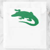 Krokodil-Alligator-Gator-Reptil Rechteckiger Aufkleber (Tasche)