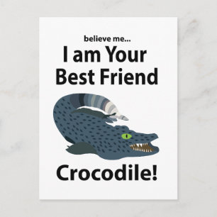 Krokodil Alligator Lustig Postkarte