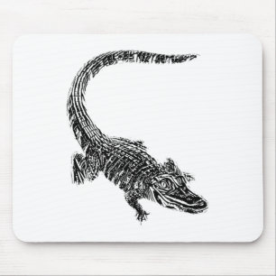 Krokodil Alligator Motiv Reptil Zähne Tier Krokodi Mousepad